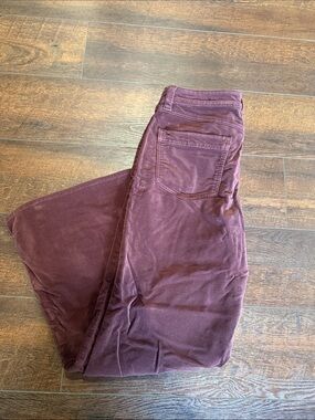 American Eagle Outfitters Women's Flare Corduroy Jean  in Deep Burgundy